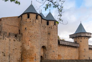 Ortaçağ Carcassonne Kalesi, Aude Occitanie Fransa