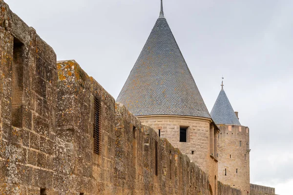 Medeltida slott Carcassonne i södra Frankrike — Stockfoto