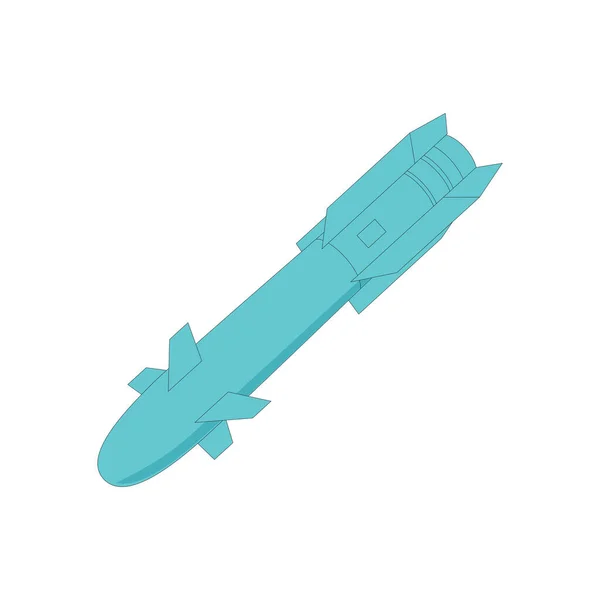 Missile Rocket Weapon Icon Vector Illustration Graphic Design — Stock Vector