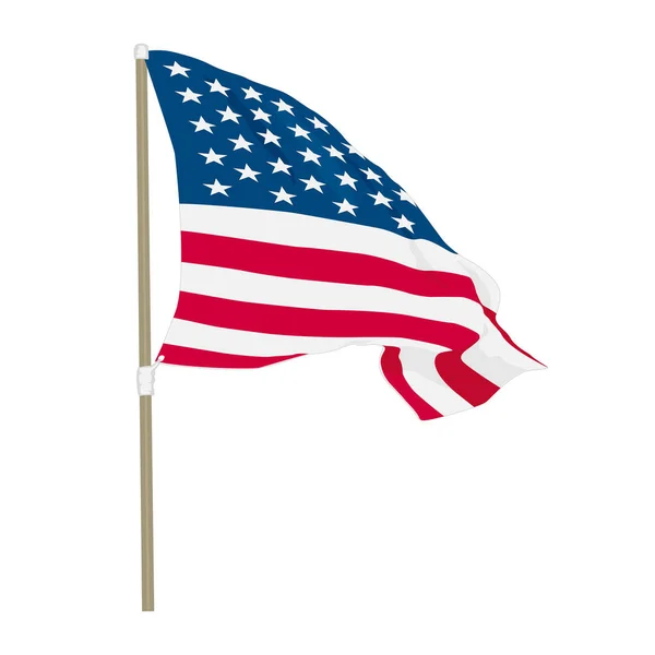 Usa Flag Vinker Vinden Vector Illustration Eps10 – Stock-vektor