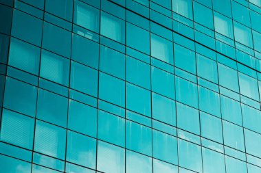 Cam malzemeden yapılmış parlak bina windows tam kare çekim