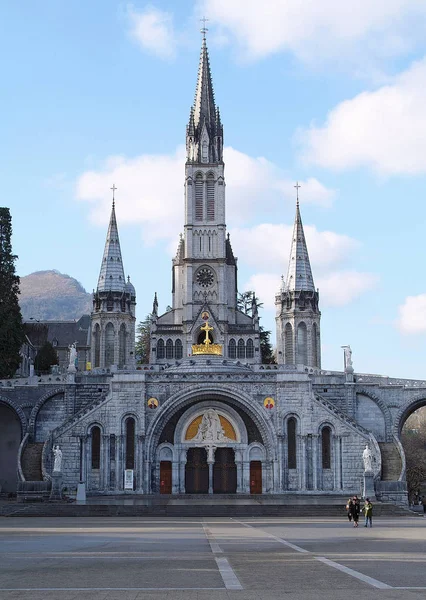 Immagine Del Santuario Lourdes Francia Luogo Miracoloso — Foto Stock