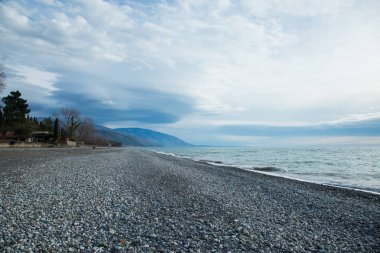 Sunset bulvarında bir çakıl plajı