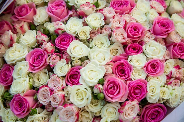 Bouquet of small multi-colored roses