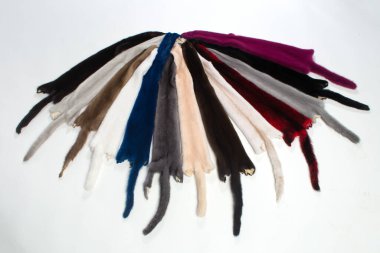 Zemine çok renkli hayvan derileri serilmişti.