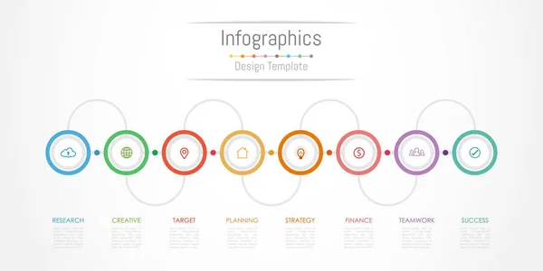 Infografische Gestaltungselemente Für Ihre Geschäftsdaten Mit Optionen Teilen Schritten Timelines — Stockvektor