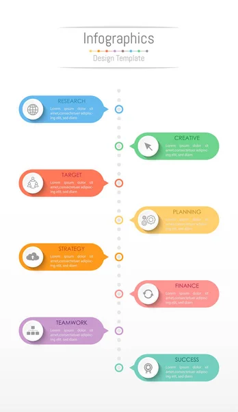 Infografische Gestaltungselemente Für Ihre Geschäftsdaten Mit Optionen Teilen Schritten Timelines — Stockvektor