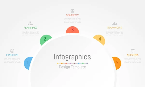 Elementos Diseño Infográfico Para Sus Datos Empresariales Con Opciones Piezas — Archivo Imágenes Vectoriales