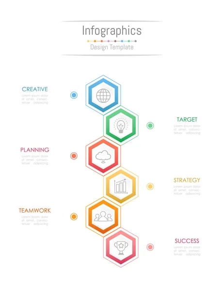 Elementos Diseño Infográfico Para Sus Datos Empresariales Con Opciones Piezas — Vector de stock