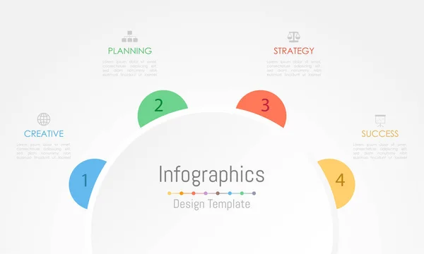 Elementos Diseño Infográfico Para Sus Datos Empresariales Con Opciones Partes — Archivo Imágenes Vectoriales