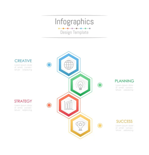 Infographic Designelement För Dina Affärsdata Med Alternativ Delar Steg Tidslinjer — Stock vektor