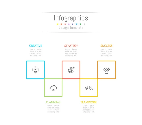 Éléments Conception Infographie Pour Vos Données Entreprise Avec Options Pièces — Image vectorielle