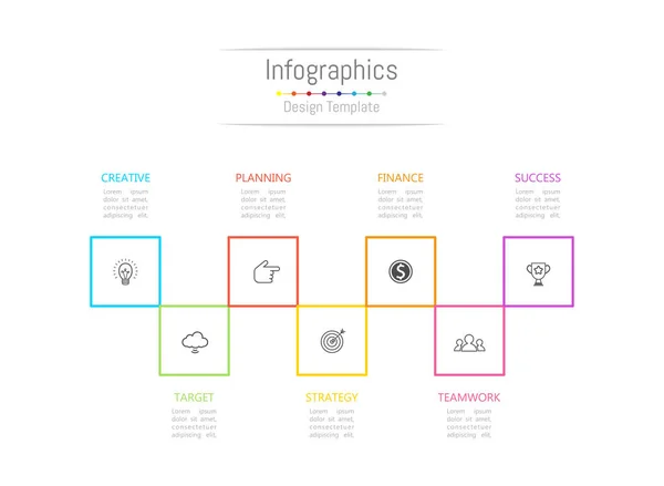 Elementos Design Infográfico Para Seus Dados Negócios Com Opções Peças — Vetor de Stock