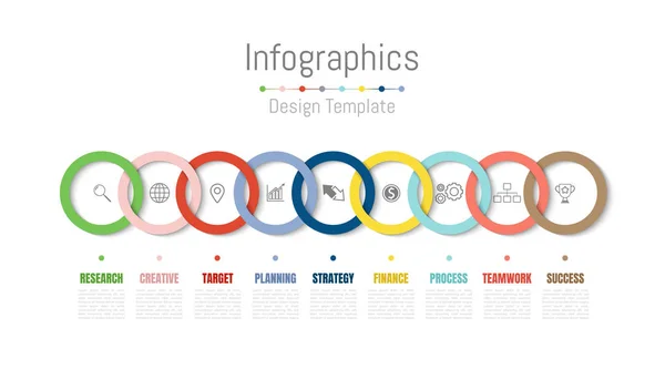 Elementos Diseño Infográfico Para Sus Datos Empresariales Con Opciones Piezas — Archivo Imágenes Vectoriales