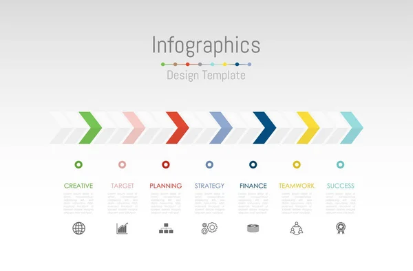 Infografische Gestaltungselemente für Ihre Geschäftsdaten mit 7 Optionen. — Stockvektor