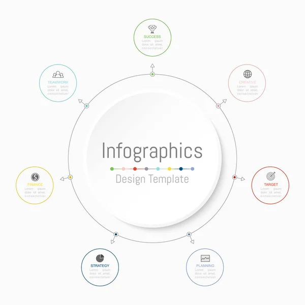 Infographic ontwerpelementen voor uw bedrijfsgegevens met 7 opties — Stockvector