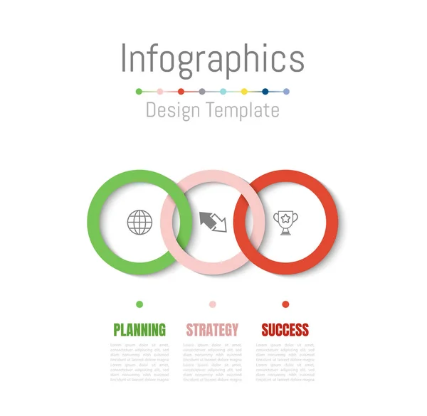 Elementos de diseño infográfico para sus datos empresariales con 3 opciones — Archivo Imágenes Vectoriales