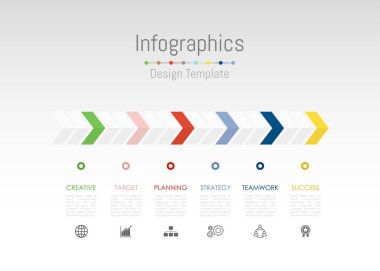 Infographic tasarım öğeleri için iş verilerinizi 6 seçeneği ile.