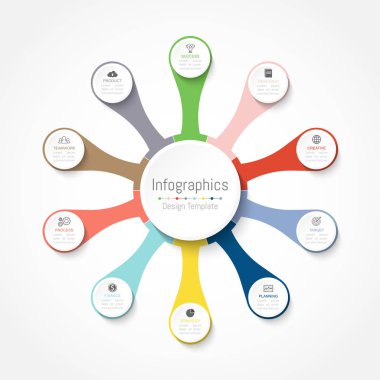 Infographic tasarım öğeleri için iş verilerinizi 10 seçenekleri ile.