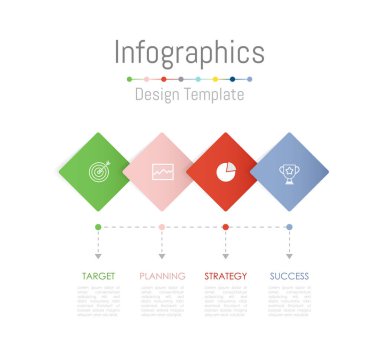 Infographic tasarım öğeleri için iş verilerinizi 4 seçenekleri ile.