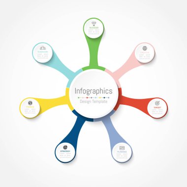 Infographic tasarım öğeleri için iş verilerinizi 7 seçenekleri ile.