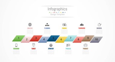 Infographic tasarım öğeleri için iş verilerinizi 10 seçenekleri ile.