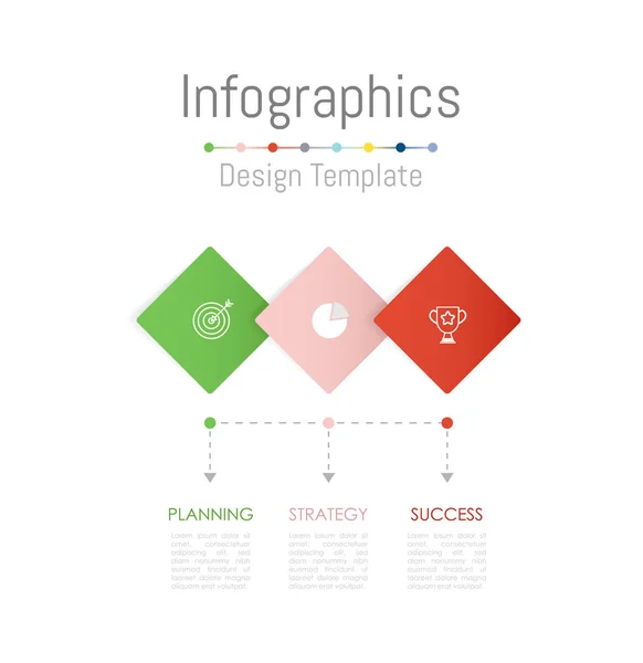 Elementos Diseño Infográfico Para Sus Datos Empresariales Con Opciones Piezas — Vector de stock