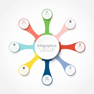 Infographic tasarım öğeleri için iş verilerinizi 8 seçeneği ile.