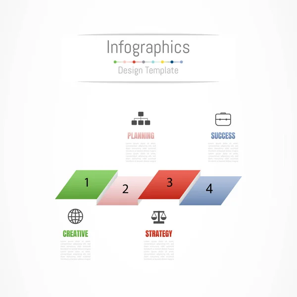 Prvky návrhu infografiku pro svá obchodní data s 4 možnosti. — Stockový vektor