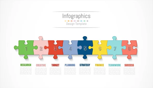 Infografische Gestaltungselemente für Ihre Geschäftsdaten mit 8 Optionen. — Stockvektor