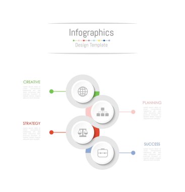 Infographic tasarım öğeleri için iş verilerinizi 4 seçenekleri ile.