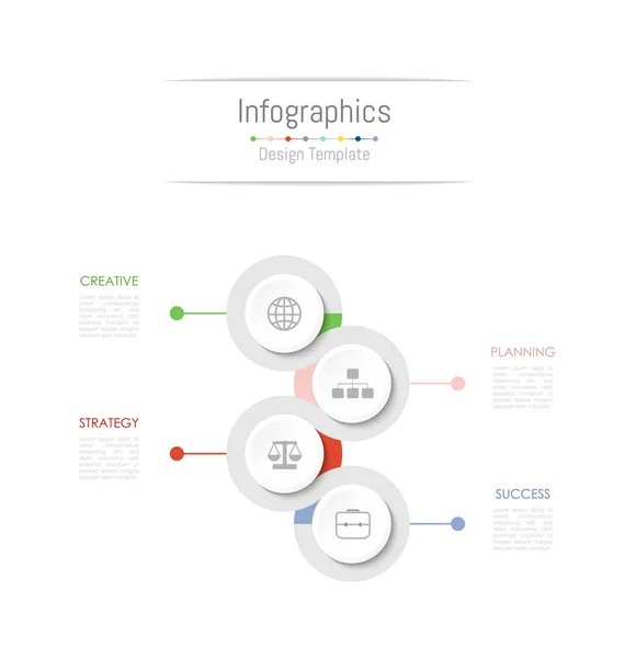 Elementos de diseño infográfico para sus datos empresariales con 4 opciones . — Vector de stock