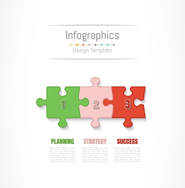 Infographic design elements for your business data with 3 options. — Stock Vector