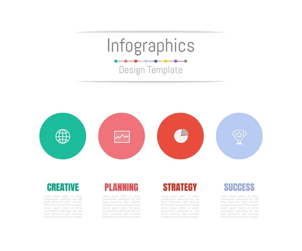 Infografische Gestaltungselemente für Ihre Geschäftsdaten mit 4 Optionen. — Stockvektor