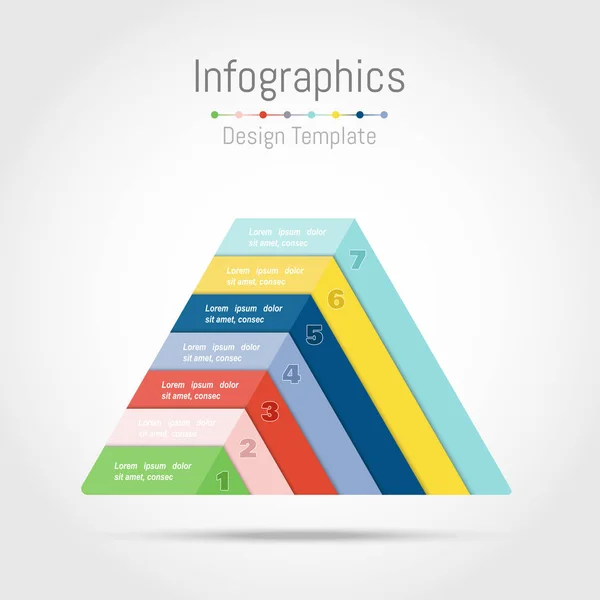 Infografische Gestaltungselemente mit Dreiecksform für Ihr Unternehmen. — Stockvektor