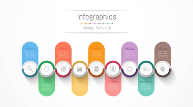 Infographic tasarım öğeleri için iş verilerinizi 9 seçenekleri ile.