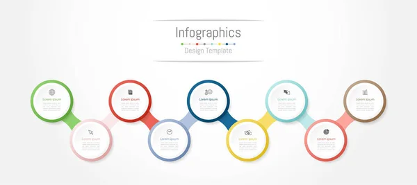 Éléments de conception d'infographie pour vos données d'entreprise avec 9 options . — Image vectorielle