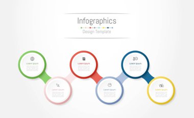 Infographic tasarım öğeleri için iş verilerinizi 6 seçeneği ile.