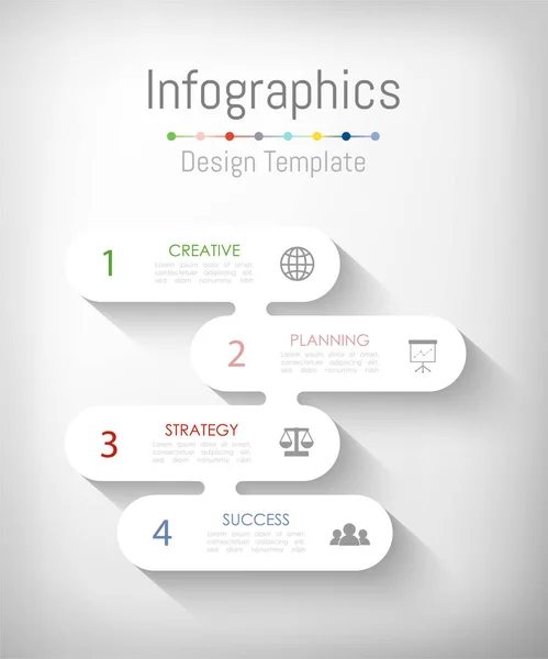 Elementi di progettazione infografica per i tuoi dati aziendali con 4 opzioni . — Vettoriale Stock