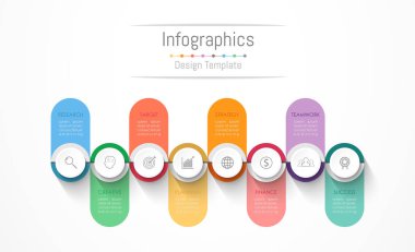 Infographic tasarım öğeleri için iş verilerinizi 8 seçeneği ile.