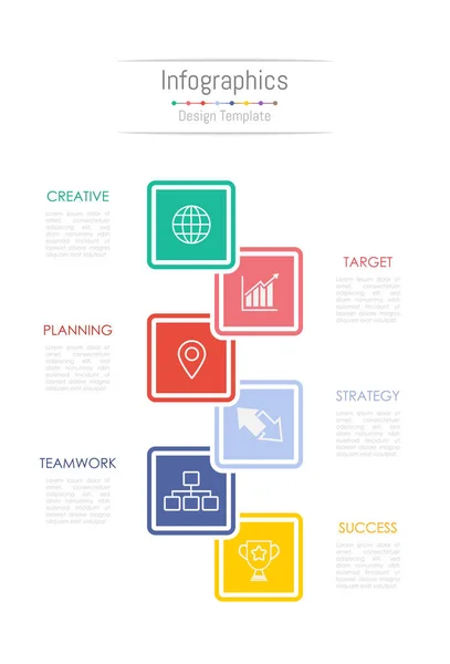 Elementos de diseño infográfico para sus datos empresariales con 6 opciones . — Archivo Imágenes Vectoriales