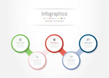 Infographic tasarım öğeleri için iş verilerinizi 5 seçeneği ile.