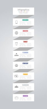 Infographic tasarım öğeleri için iş verilerinizi 8 seçeneği ile.