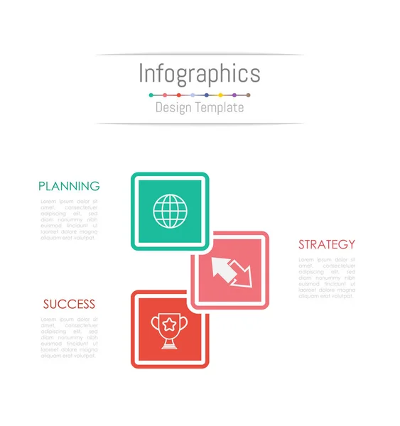 Infographic design elements for your business data with 3 options. — Stock Vector