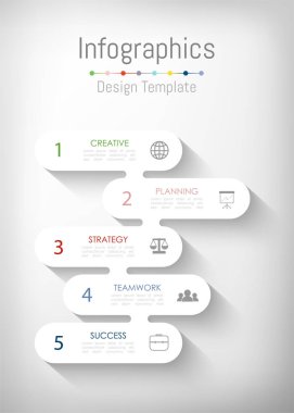 Infographic tasarım öğeleri için iş verilerinizi 5 seçeneği ile.