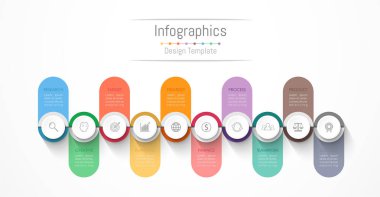 Infographic tasarım öğeleri için iş verilerinizi 10 seçenekleri ile.