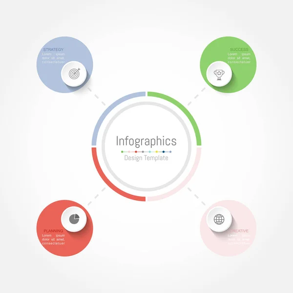 Infografische Gestaltungselemente für Ihre Geschäftsdaten mit 4 Optionen. — Stockvektor