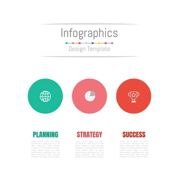 Infografische Gestaltungselemente für Ihre Geschäftsdaten mit 3 Optionen. — Stockvektor
