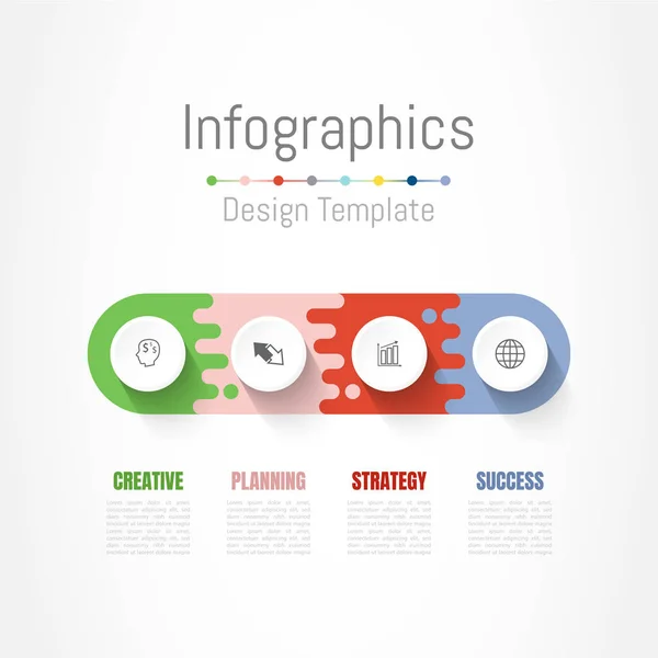 Elementos de design infográfico para seus dados de negócios com 4 opções . — Vetor de Stock
