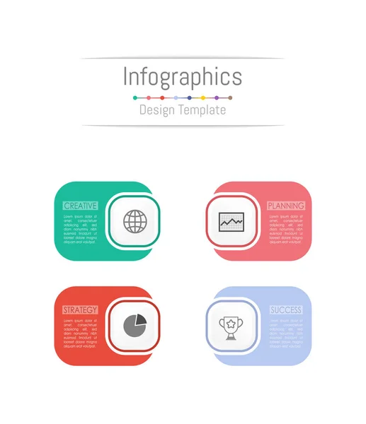 Infographic designelement för dina affärsdata med 4 alternativ. — Stock vektor